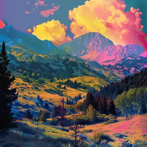 vivid pop art colors