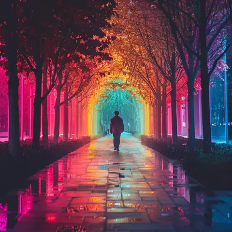 Rainbow-color