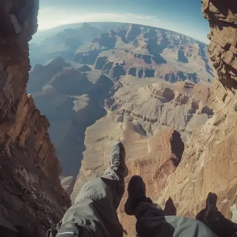 „GoPro footage of the Grand Canyon taken by skydiver“