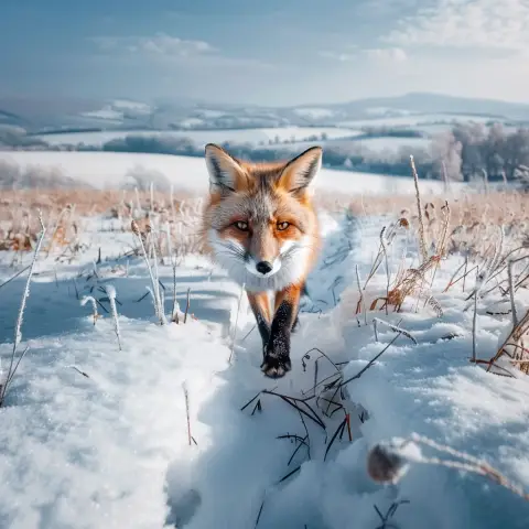 winter - moving through a snowy landscape