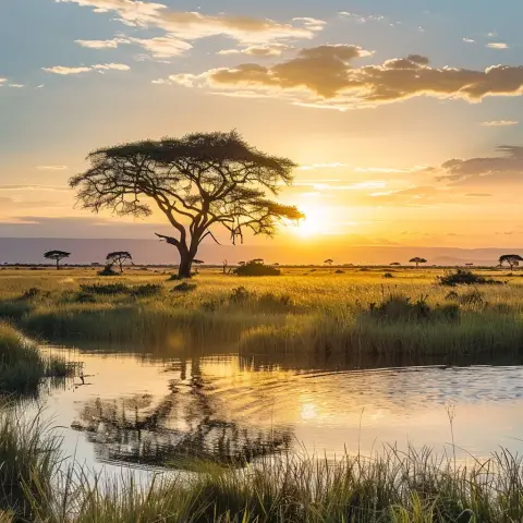 at sunrise