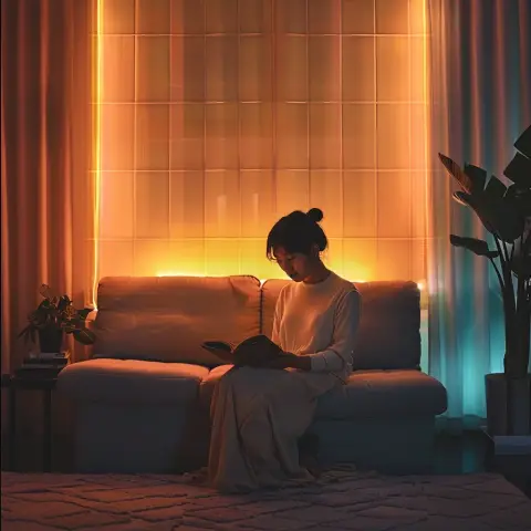 illuminated by LED panels