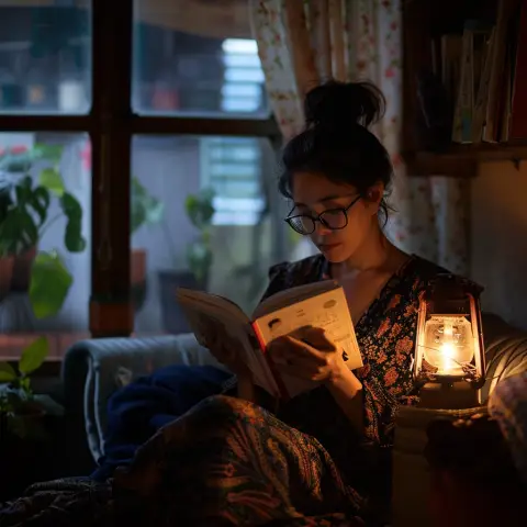 lantern lit