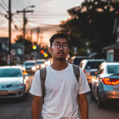 in the evening