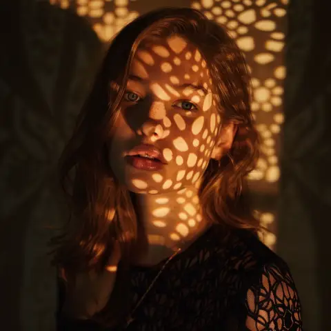 patterned shadows created by gobo lighting