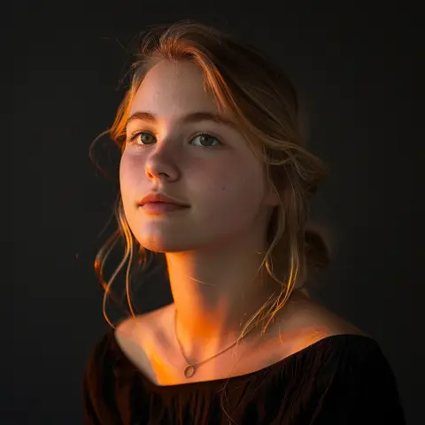 illuminated with clamshell lighting