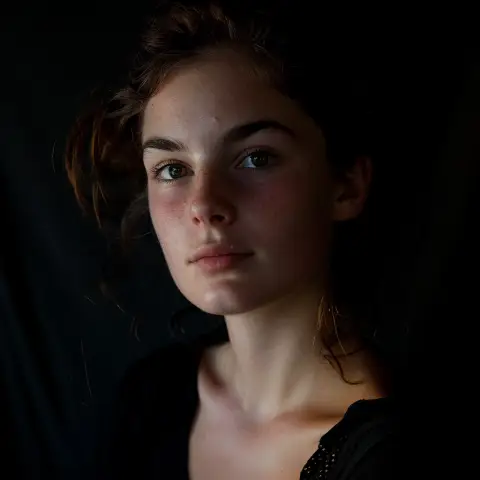 moodily lit with low key lighting