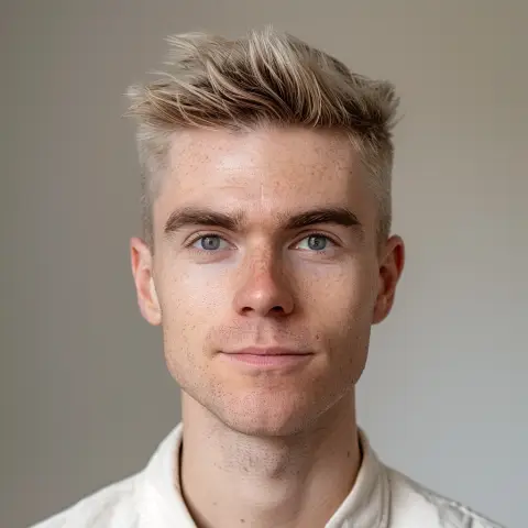 short ash blonde hair