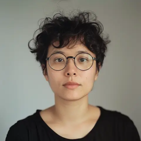 thick-rimmed glasses
