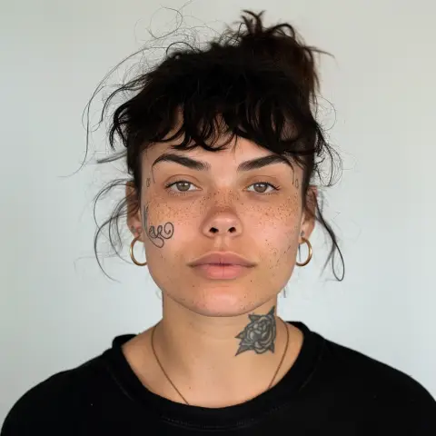 subtle facial tattoos