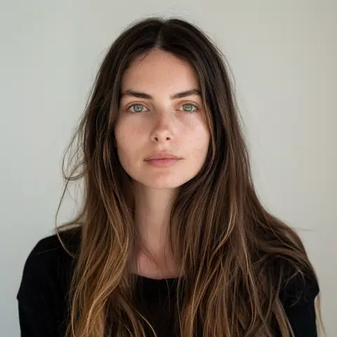 long, straight hair