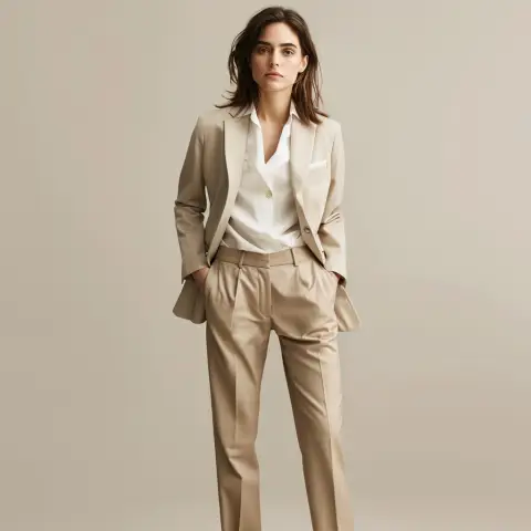 fitted blazer and tailored trousers