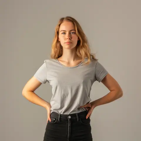 Selbstbewusstsein - hands on her hips