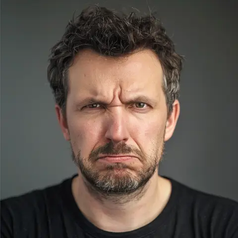 contempt - a one-sided lip raise and a scornful look